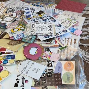 Assorted Scrapbook Decoration Stickers etc